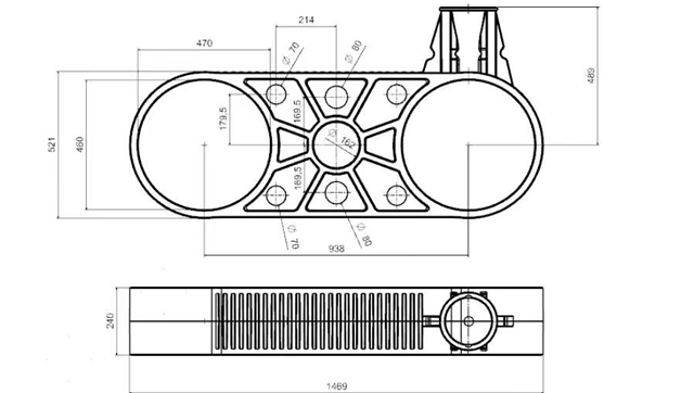 450mm Double Collar Injection Mold HDPE Fish Cage Bracket HDPE