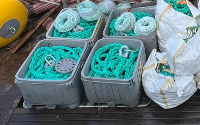 ropes spliced with tubular thimble