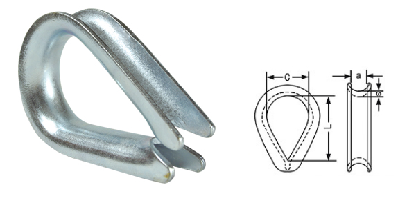 DIN 6899 Type &ldquo;B&rdquo; Wire Rope Thimbles
