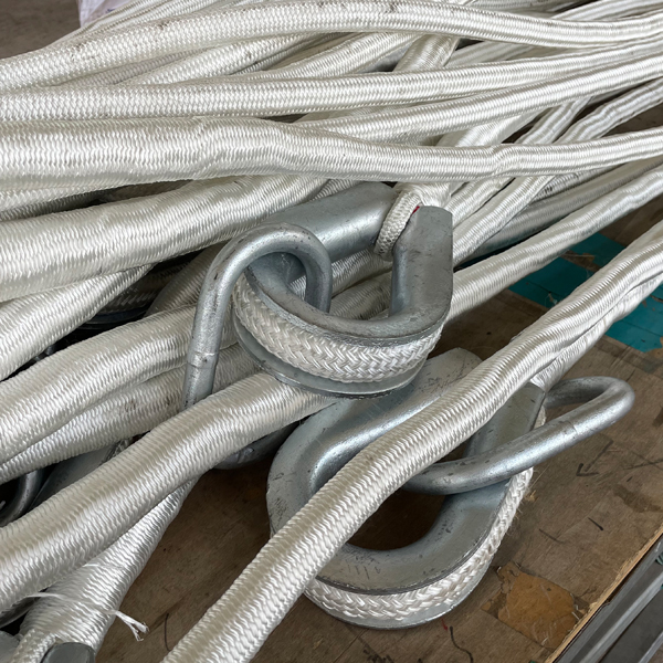 Polyester Ropes Double Braided With Thimble and Master Spliced Used For Morring System