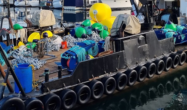 kelp mooring installation